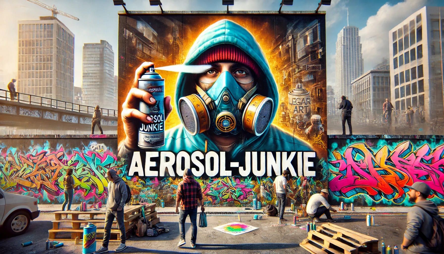 Aerosol-Junkie: Leidenschaftliche Graffiti-Kunst mit Spraydosen – von Street Art über legale Wandgestaltungen bis hin zu urbaner Kunst.