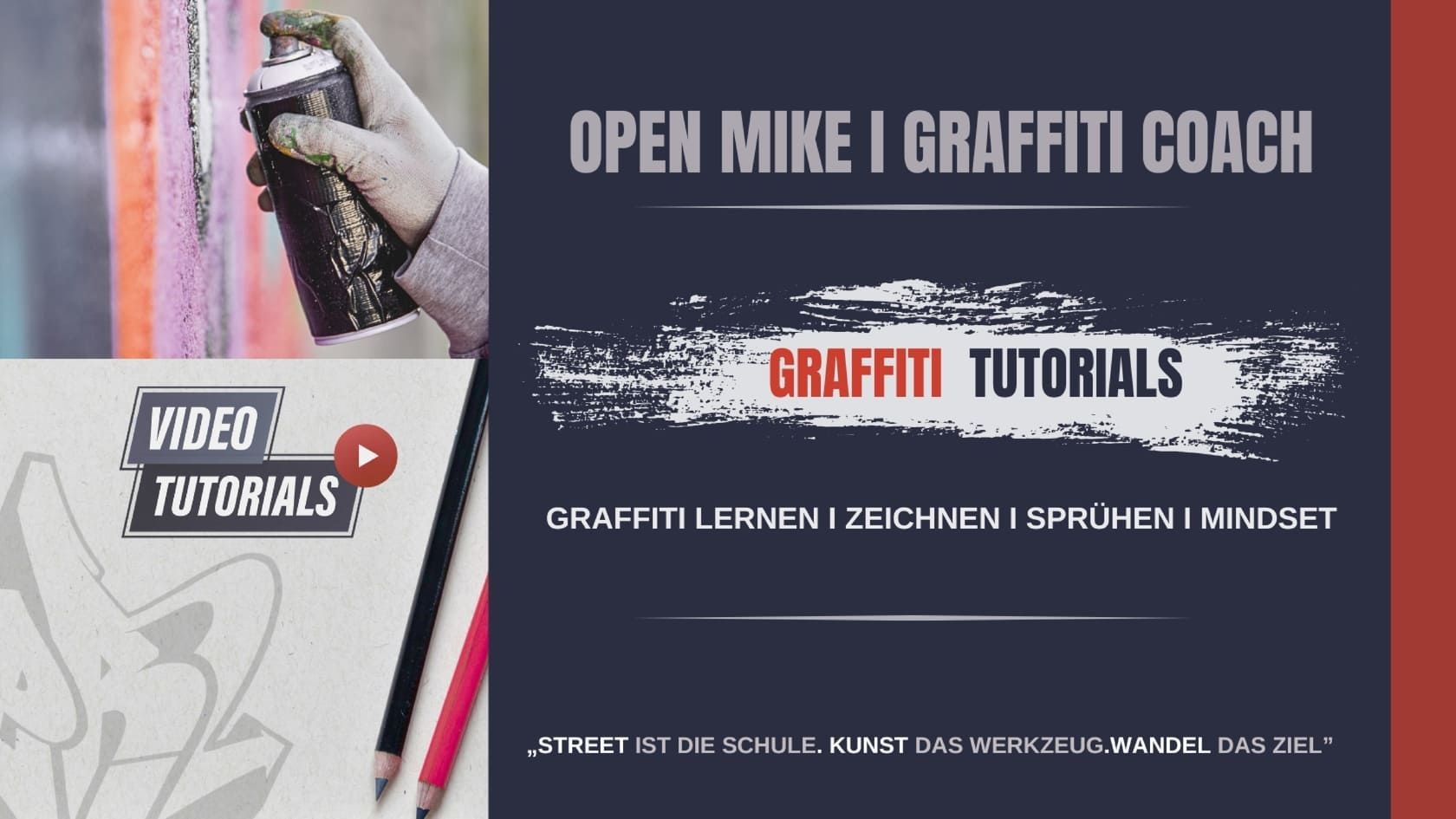 Graffiti Video-Tutorials – online Graffiti lernen, sprühen & zeichnen mit Schritt-für-Schritt Anleitung