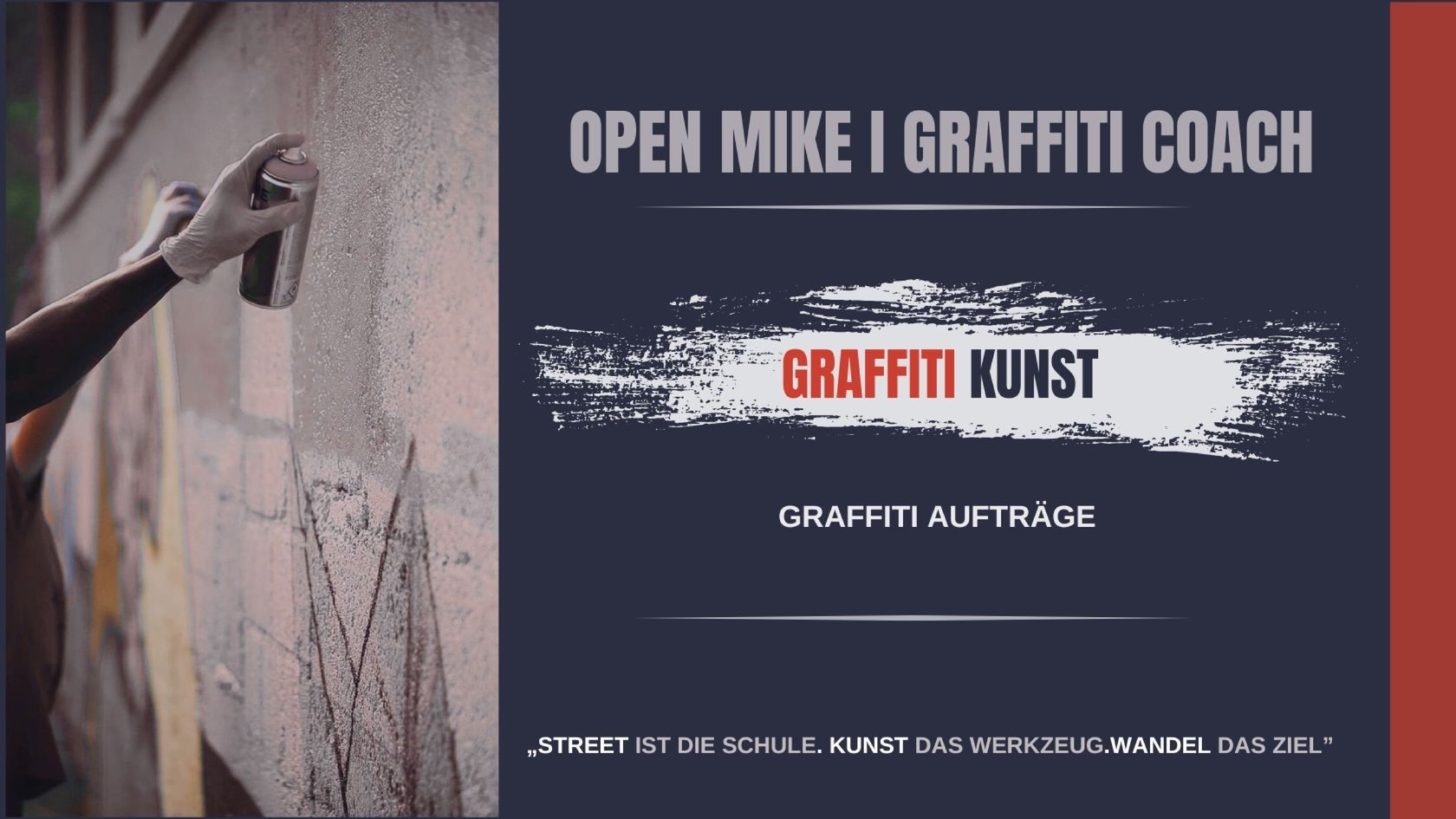 Professioneller Graffiti-Auftrags Banner auf Firmenwand – Urban Art gestaltet von Open Mike.