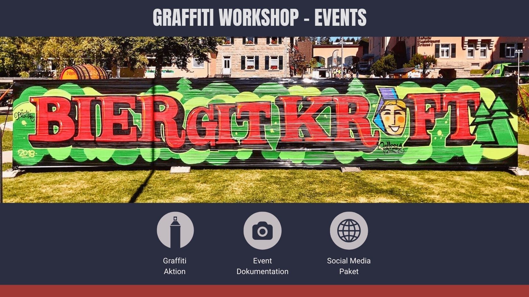 Graffiti-Workshop beim Rothaus Festival mit Social Media Clips – Urban Art Event mit Reichweite und nachhaltiger Wirkung.